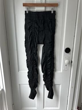 Agogie Wearable Resistance Black Ruched Leggings Size large
